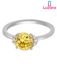 Lucera Chic CZ Studded Silver Ring
