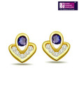 Surat Diamond 0.20 ct Diamond & Sapphire Earrings