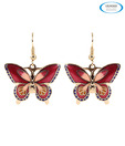 Vendee Maroon Butterfly Earrings