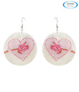 Vendee Pink & White Shell Earrings