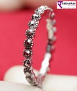 Ratnakar Marcasite Studded Oxidised Slender Ring
