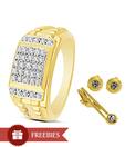 Mi Pearls Striking Diamond Studded Ring