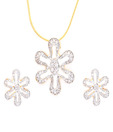 Vendee CZ Studded Royal Pendant Set