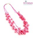 Miraaya Pretty Pink Shell Bead Neckpiece