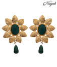 Nayab Striking Green Earrings
