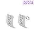 Peora Cz Sterling Silver Fascinating Earrings