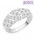 Peora CZ Adorned Sterling Silver Ring