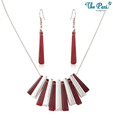 Pari Trendy Red & Silver Necklace Set