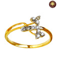 Aarya24kt Glam Shine Diamond Studded Silver Ring
