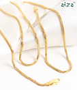 Aiza Square Twist Pattern 18kt Gold Unisex Chain