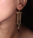 Spyra Golden Chain Earrings