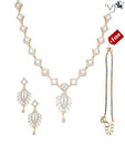 Vatika Shimmering AD Necklace Set
