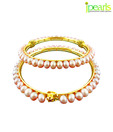 Jpearls Peach Pearl Bangles Pair