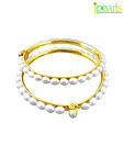 Jpearls Oval Pearl Bangles Pair