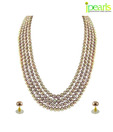 Jpearls Decorative 4 String Peach Pearl Set