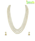 Jpearls 4 String Oval Pearl Necklace