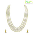 Jpearls Incredible 4 String White Pearl Set