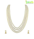 Jpearls Amazing 4 String White Pearl Set