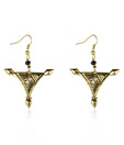 Kshitij Stylish Triangular Gold Plated Earrings