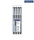 STAEDTLER Pigmentliner Black Pen Set (Set of 4)