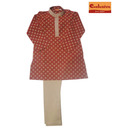 Exclusive from Jaipur Red & Brown Kurta Pajama