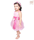Kilkari Pink Net Baloon Frock For Kids