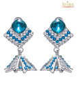 Kriaa Striking Blue Earrings