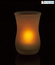 Kytes India Glass Shaped Frosted Candle Case