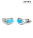 Revlis Royal Turquoise Diamante Cuff Links
