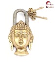 Home Sparkle Brass Secret Keyhole Buddha Lock - Fully Functional