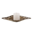 Live n Style Brass Tone Aluminium Candle Holder