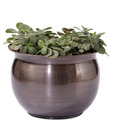 Live n Style Designer Round Copper Finish Planter