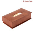 Leather Talks Tan Tissue Box