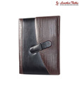 Leather Talks Black & Brown Leather Folder