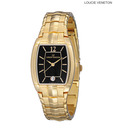 Loucie Veneton Black Dial Golden Watch