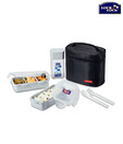 Lock & Lock Airtight Lunch Box With Dotted Black Bag
