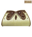 Moksh Sweetheart Golden Paisley Beaded Clutch