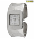 Gossip Hammered Hinge Cuff Silver Watch