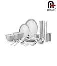 Mosaic Stainless Steel Dinner Set 64 Pcs