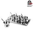 Mosaic Stainless Steel Soup Bowl Set Of 12 Pcs