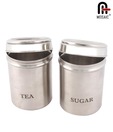 Mosaic Stainless Steel Dome Canister Set Of 2 -750ml