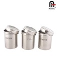 Mosaic Stainless Steel Canister Set of 3