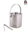 Mosaic Stainless Steel Ice Bucket & Ice Tongs