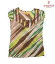 Navvyya Green & Brown Designer Kurti For Kids