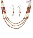 Niharikaa Pearls Three Linear Pearls Necklace Set