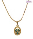 Niharikaa Pearls Ethnic Beauty Green CZ Necklace