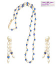 Niharikaa Pearls Pretty Blue Necklace Set