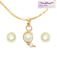Niharikaa Pearls Pearl Pendant Set