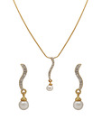 Oleva Gold Plated Wavy Pendant Set