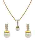 Oleva Sophisticated Gold Plated Pendant Set